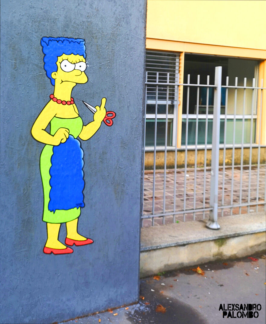 Street Art By Alexsandro Palombo “The Cut 2”
new Mural Of Marge Simpson In Solidarity With Mahsa Amini Appears In Front Milan's Consulate General Of The Islamic Republic Of Iran After Removal Street Art By Alexsandro Palombo “The Cut 2”
new Mural Of Marge Simpson In Solidarity With Mahsa Amini Appears In Front Milan's Consulate General Of The Islamic Republic Of Iran After Removal