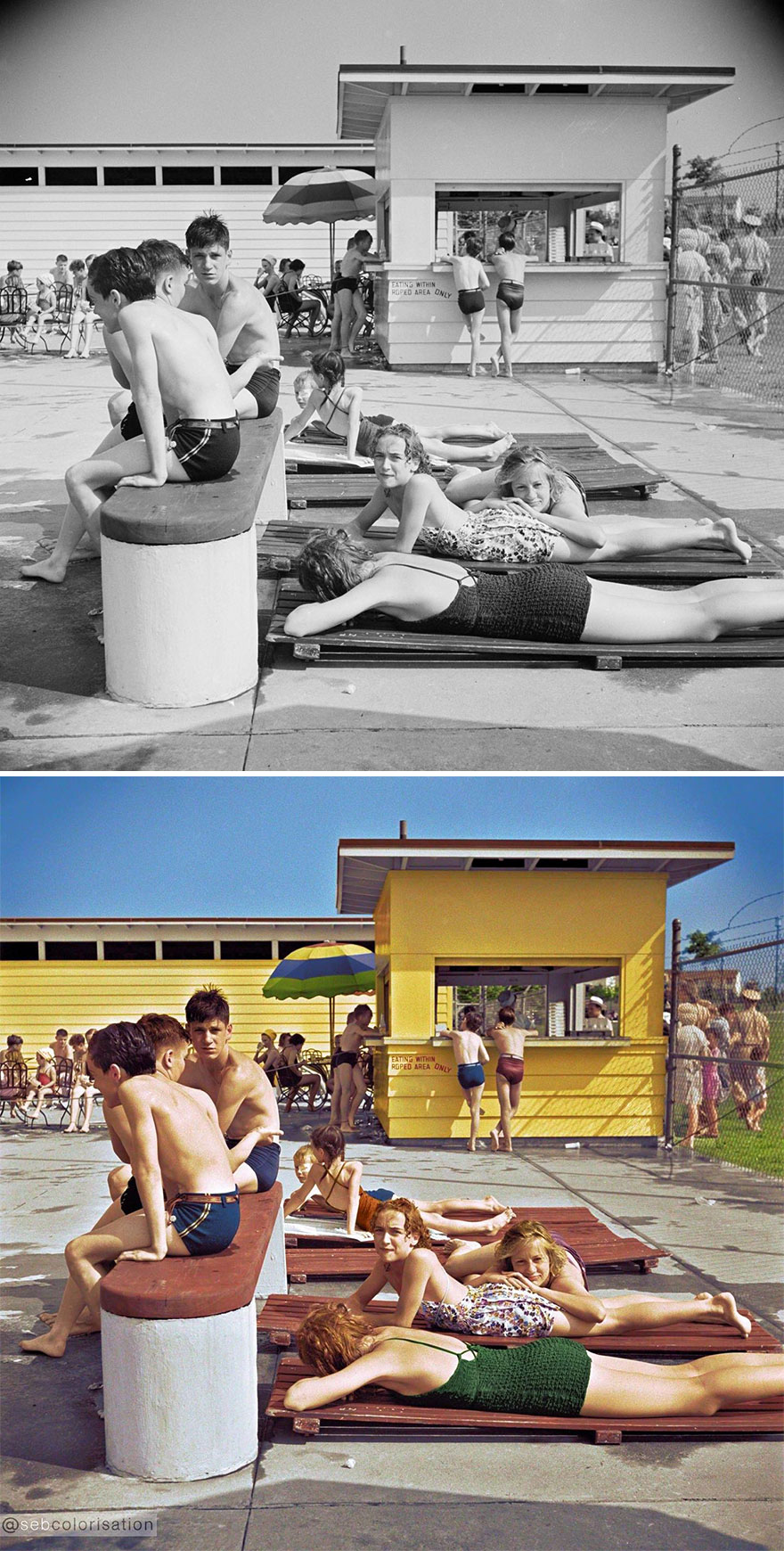 Sunbathers At The Swimming Pool, Greenbelt, Maryland. Photographed By Marjory Collins In June 1942