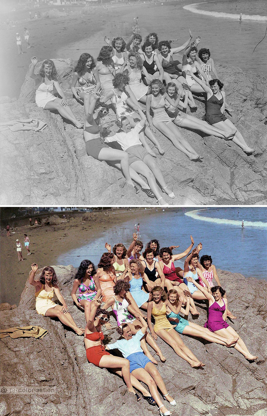 Bathing Beauties From Revere Beach, USA, 1937