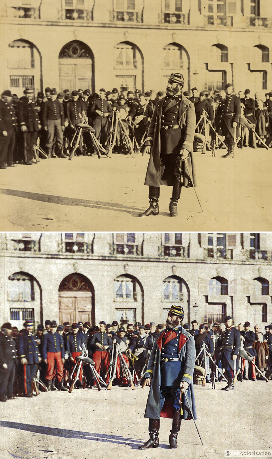 Simon Mayer, Commander Of The Place Vendôme Under The Commune, Photographed By Bruno Braquehais In 1871
