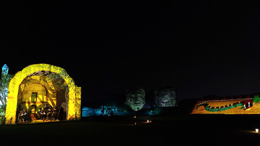 Maizz Visual Estudio Designs And Produces Pasos De Luz: An Audiovisual Night Experience At The Mayan Ruins Of Dzibilchaltun, Yucatan