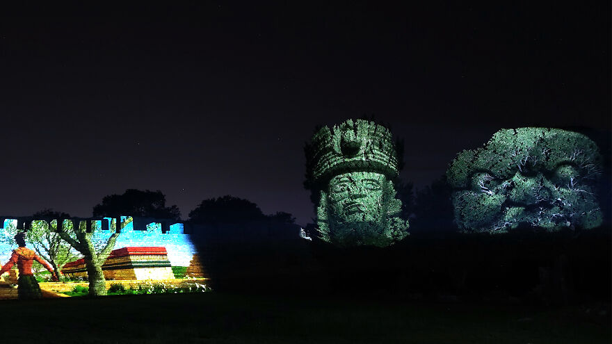 Maizz Visual Estudio Designs And Produces Pasos De Luz: An Audiovisual Night Experience At The Mayan Ruins Of Dzibilchaltun, Yucatan Maizz Visual Estudio Designs And Produces Pasos De Luz: An Audiovisual Night Experience At The Mayan Ruins Of Dzibilchaltun, Yucatan