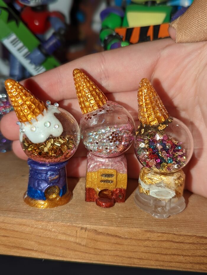 Mini Resin Ice Cream Gumball Machines