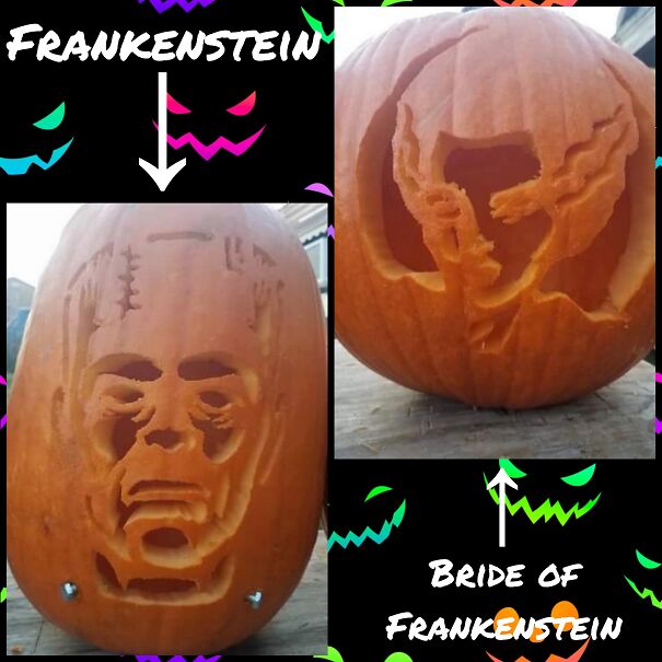 Frankenstein And Bride Of Frankenstein Made From My Parents Last Year!