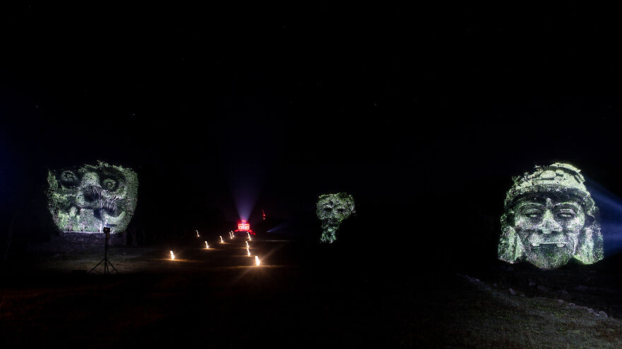 Maizz Visual Estudio Designs And Produces Pasos De Luz: An Audiovisual Night Experience At The Mayan Ruins Of Dzibilchaltun, Yucatan Maizz Visual Estudio Designs And Produces Pasos De Luz: An Audiovisual Night Experience At The Mayan Ruins Of Dzibilchaltun, Yucatan