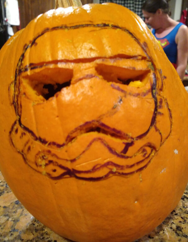 The Pumpkin I Made Last Year, My First Time Carving One! I Think I Did Okay!