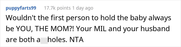 Mother-In-Law Insists On Holding Her Newborn Grandchild First, Goes Ballistic When The Wish Doesn’t Get Fulfilled Mother-In-Law Insists On Holding Her Newborn Grandchild First, Goes Ballistic When The Wish Doesn’t Get Fulfilled