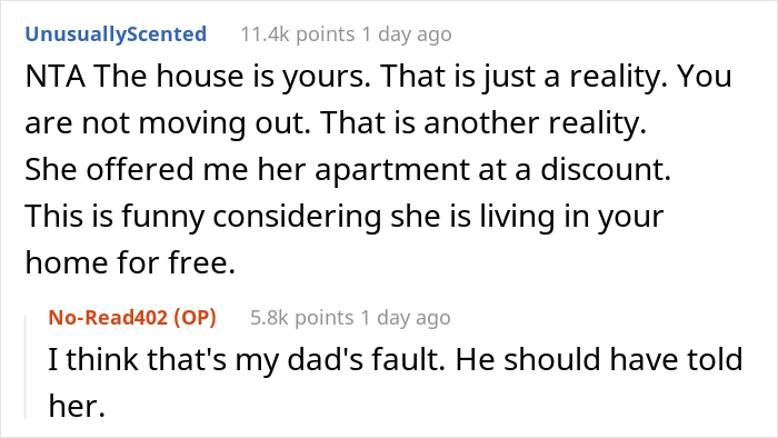 Woman Tells 23 Y.O. Stepdaughter To Move Out, Gets Evicted After Failing To Realize She Owns The House Woman Tells 23 Y.O. Stepdaughter To Move Out, Gets Evicted After Failing To Realize She Owns The House
