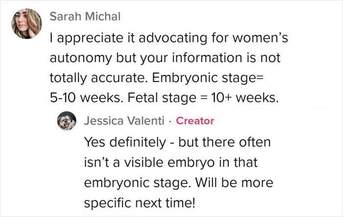 Some Anti-Abortion Folks Were Not Ready To See That A Pregnancy At 6 Weeks Doesn’t Have A Growing Embryo And Is Only Bodily Tissue