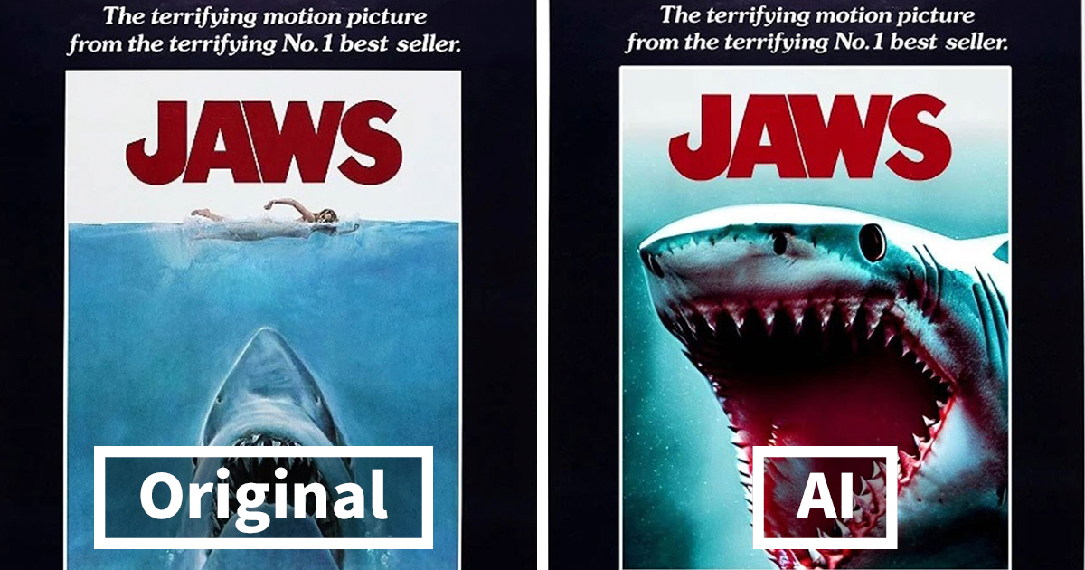 10 Side-By-Side Photos Of Horror Movie Poster Originals And Their  Recreations By AI | Bored Panda