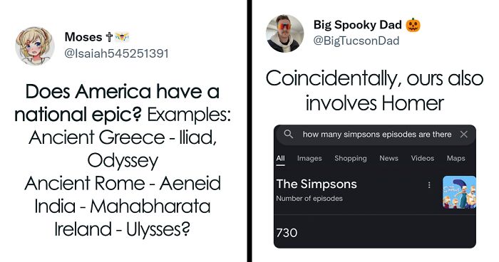 Users Online Are Cracking Up At These 20 Answers After Someone Asked If America Has A “National Epic”