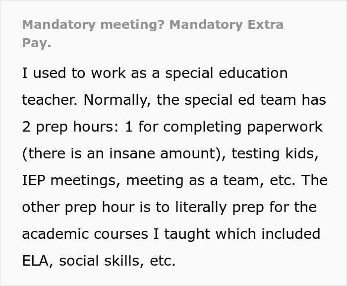 Boss Strips Special Ed Teachers Of 1 Prep Hour, Ends Up Paying Out 20 Hours Of Overtime Boss Strips Special Ed Teachers Of 1 Prep Hour, Ends Up Paying Out 20 Hours Of Overtime