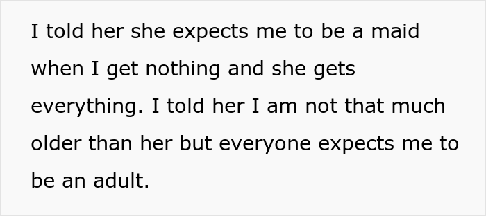 Daughter Treated Like A Maid Decides To Leave Family On Her 18th Birthday, Younger Sister Thinks She’s Being A Jerk Daughter Treated Like A Maid Decides To Leave Family On Her 18th Birthday, Younger Sister Thinks She’s Being A Jerk