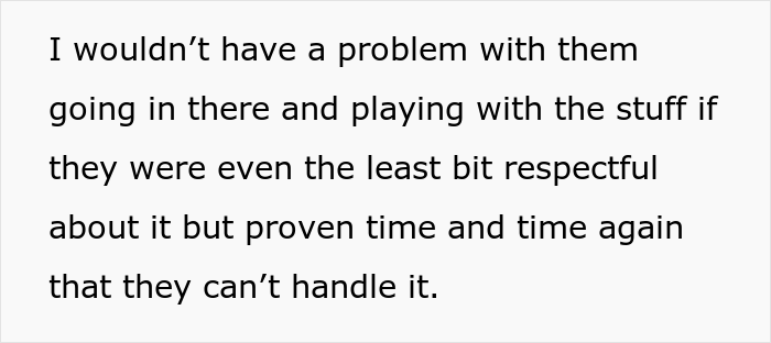 Mom Puts A Lock On Her 4-Y.O. Son's Door To Not Let Her Friends' And Relatives' Kids Destroy His Favorite Toys Mom Puts A Lock On Her 4-Y.O. Son's Door To Not Let Her Friends' And Relatives' Kids Destroy His Favorite Toys