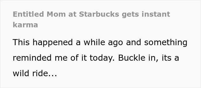 "We Are Not Waiting In That Line": Mother Karen Boldly Steals Another Customer’s Drinks For Her Kids To Try Out, Learns To Regret Her Decision "We Are Not Waiting In That Line": Mother Karen Boldly Steals Another Customer’s Drinks For Her Kids To Try Out, Learns To Regret Her Decision