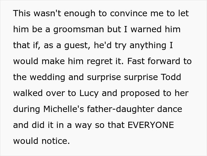 Entitled Man Proposes At His Brother's Wedding, The Groom Takes Brutal Revenge That Ends Up Ruining His Proposal And Relationship 
