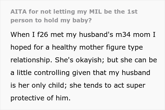 Mother-In-Law Insists On Holding Her Newborn Grandchild First, Goes Ballistic When The Wish Doesn’t Get Fulfilled Mother-In-Law Insists On Holding Her Newborn Grandchild First, Goes Ballistic When The Wish Doesn’t Get Fulfilled