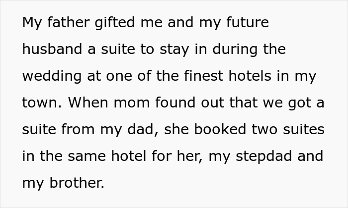 Mother Decides To Book A Room Right Next To Her Daughter’s Honeymoon Suite, Drama Ensues