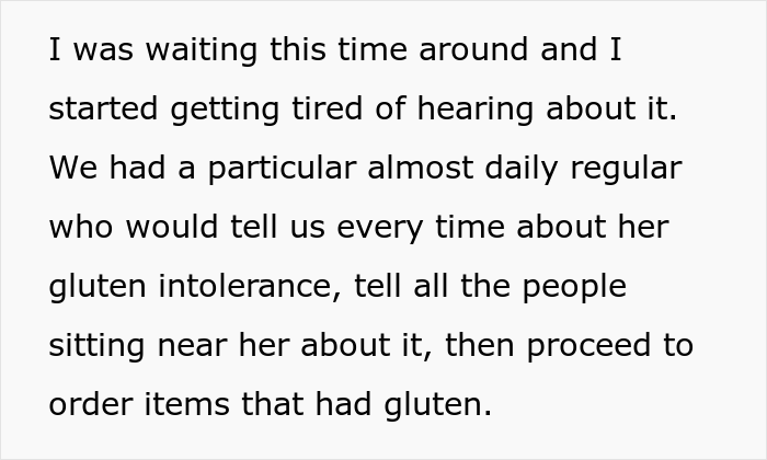 "Sorry, You Said You Were Allergic": Server Gets Applauded Online For Exposing Gluten-Free Trend Chaser "Sorry, You Said You Were Allergic": Server Gets Applauded Online For Exposing Gluten-Free Trend Chaser