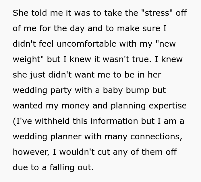 Bride Doesn't Want Her Best Friend In Wedding Photos Because Her "Bump Would Be Too Distracting", She Drops Out Bride Doesn't Want Her Best Friend In Wedding Photos Because Her "Bump Would Be Too Distracting", She Drops Out