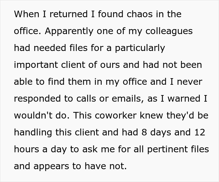 Company Loses A Client After Manager Takes Vacation And Doesn't Check Her Work Email