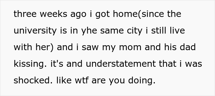 Couple Of 4 Years Find Out Their Parents Are Dating, The Daughter Gets Called A Jerk For Embarrassing Her Mom In Front Of Family Couple Of 4 Years Find Out Their Parents Are Dating, The Daughter Gets Called A Jerk For Embarrassing Her Mom In Front Of Family