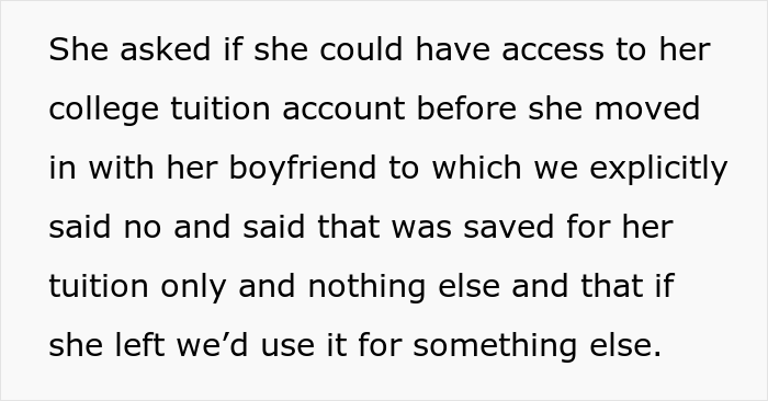 20 Y.O. Decided To Go Back To College, Found Out That Her Parents Spent All 30K They Saved Up For Her Education To Remodel Their Kitchen 20 Y.O. Decided To Go Back To College, Found Out That Her Parents Spent All 30K They Saved Up For Her Education To Remodel Their Kitchen