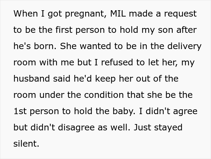Mother-In-Law Insists On Holding Her Newborn Grandchild First, Goes Ballistic When The Wish Doesn’t Get Fulfilled Mother-In-Law Insists On Holding Her Newborn Grandchild First, Goes Ballistic When The Wish Doesn’t Get Fulfilled