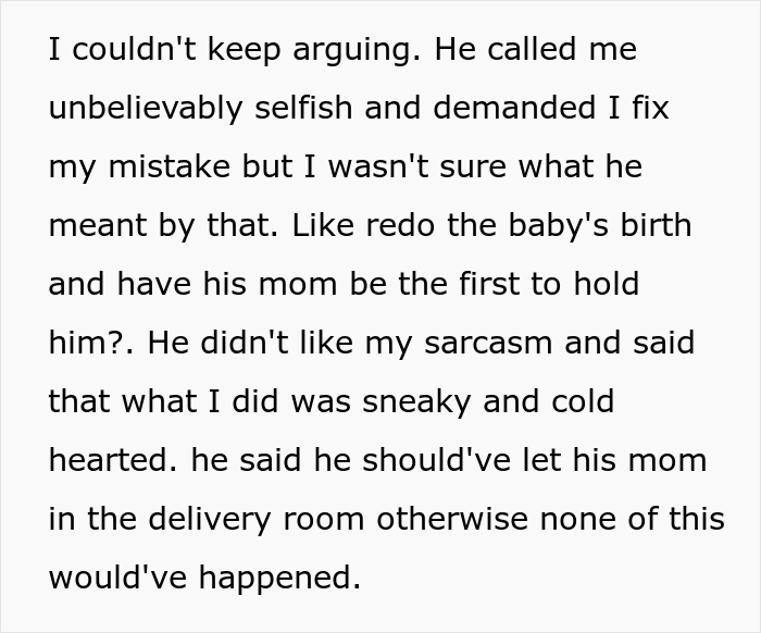 Mother-In-Law Insists On Holding Her Newborn Grandchild First, Goes Ballistic When The Wish Doesn’t Get Fulfilled Mother-In-Law Insists On Holding Her Newborn Grandchild First, Goes Ballistic When The Wish Doesn’t Get Fulfilled