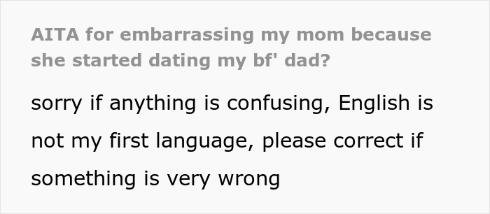 Couple Of 4 Years Find Out Their Parents Are Dating, The Daughter Gets Called A Jerk For Embarrassing Her Mom In Front Of Family