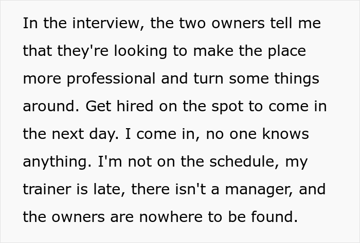 New Employee Gets Fired On The Spot After Telling Restaurant Owners That Their Business Lacks Management