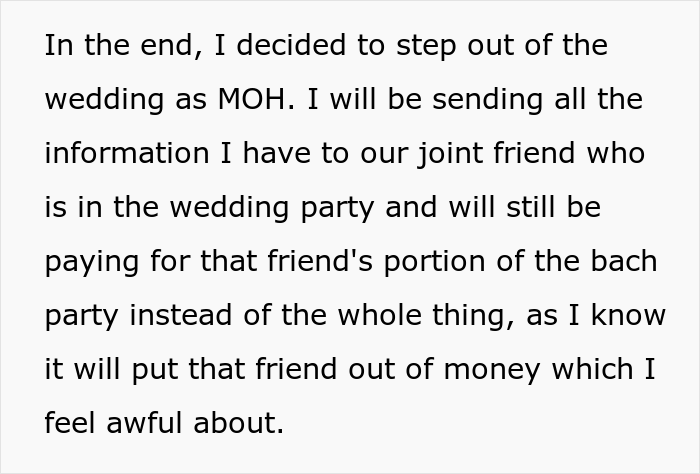 Bride Doesn't Want Her Best Friend In Wedding Photos Because Her "Bump Would Be Too Distracting", She Drops Out Bride Doesn't Want Her Best Friend In Wedding Photos Because Her "Bump Would Be Too Distracting", She Drops Out