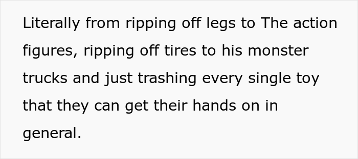 Mom Puts A Lock On Her 4-Y.O. Son's Door To Not Let Her Friends' And Relatives' Kids Destroy His Favorite Toys Mom Puts A Lock On Her 4-Y.O. Son's Door To Not Let Her Friends' And Relatives' Kids Destroy His Favorite Toys