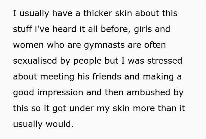 Woman Leaves Party After Enduring Insensitive Jokes About Her Being A Gymnast, Gets Slammed By Boyfriend For “Overreacting” Woman Leaves Party After Enduring Insensitive Jokes About Her Being A Gymnast, Gets Slammed By Boyfriend For “Overreacting”