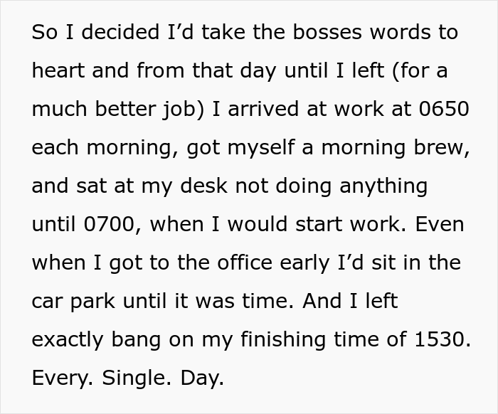 Employee Decides To Stop Working Overtime After Getting In Trouble For Being 3 Minutes Late