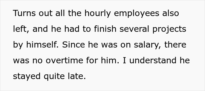 Catering Worker Is Told That Overtime Is Canceled, So They Comply Maliciously And Leave As Soon As Their Shift Is Over