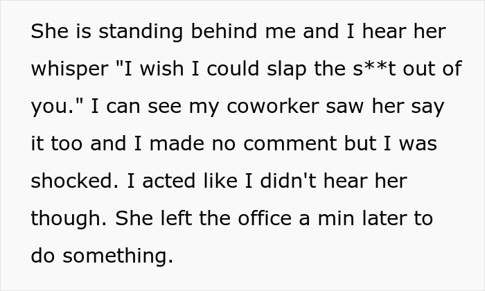 5 Months Pregnant Worker Exposes Her Problematic Boss' Wish To Slap Her To Literally Everyone In The Workspace, Gets Her Fired 5 Months Pregnant Worker Exposes Her Problematic Boss' Wish To Slap Her To Literally Everyone In The Workspace, Gets Her Fired