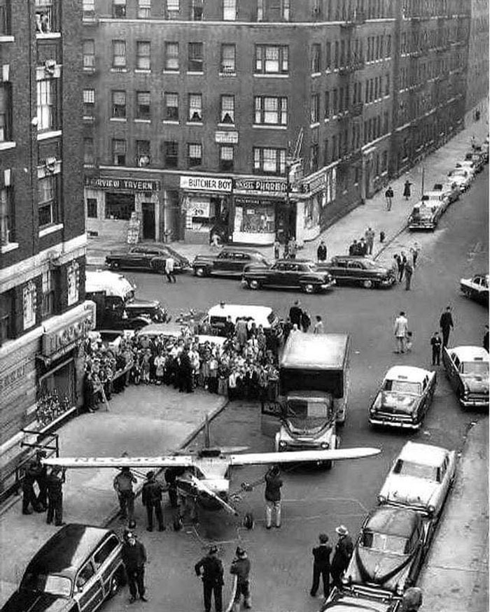 1956: For A Bet Whilst Drunk, Former Marine Thomas Fitzpatrick Stole A Small Plane From New Jersey And Then Landed It Perfectly On A Narrow Manhattan Street In Front Of The Bar He Had Been Drinking At