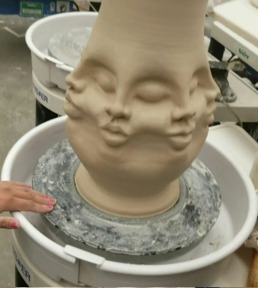 I Just Had To Post This Amazing Work In Progress, It Is Being Done By The Teacher's Assistant In The Ceramics Class That I'm Taking
