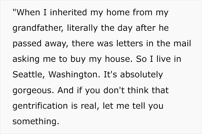 Woman Inherits A House, Shares How She Immediately Started Getting Bullied With Insulting Offers As Part Of Gentrification