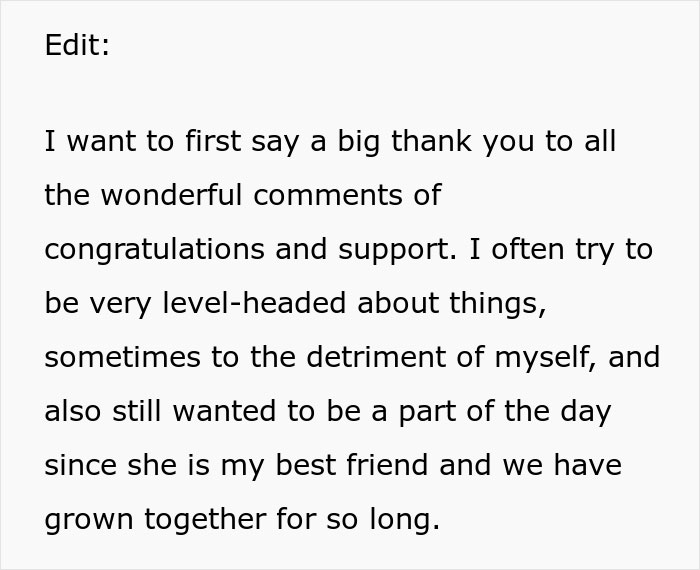 Bride Doesn't Want Her Best Friend In Wedding Photos Because Her "Bump Would Be Too Distracting", She Drops Out Bride Doesn't Want Her Best Friend In Wedding Photos Because Her "Bump Would Be Too Distracting", She Drops Out