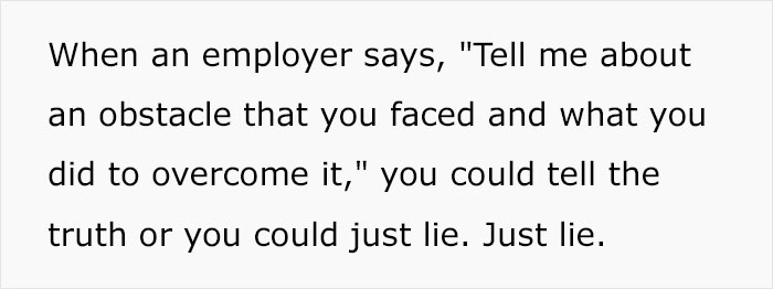“Tell Me About An Obstacle That You Faced”: Life Coach Tells Job Seekers To "Professionally Lie" During Job Interviews