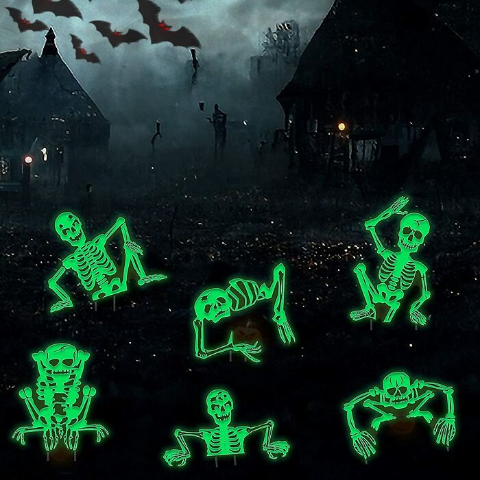 Skeleton Ghost Lawn Signs
