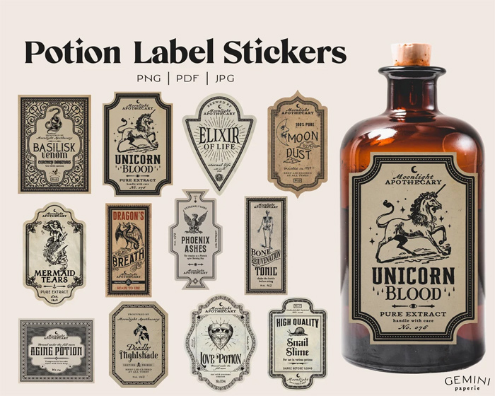 Potion Label Stickers