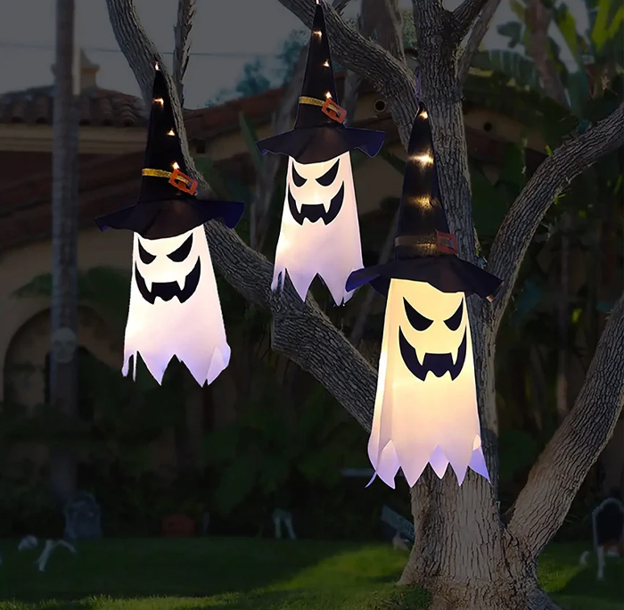 Hanging Lighted Glowing Ghost