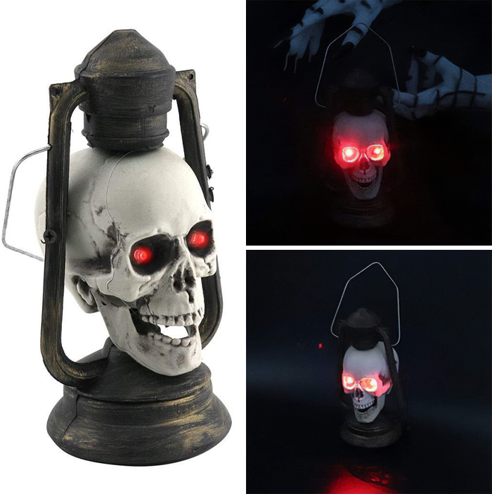 Pirate Skull Lantern, Spooky LED Night Lamp