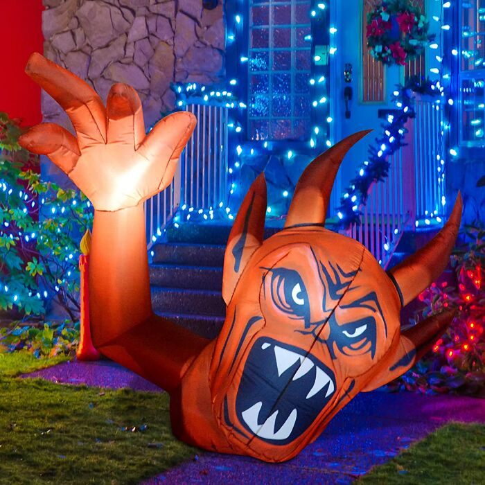 Halloween Red Devil LED Light Inflatable