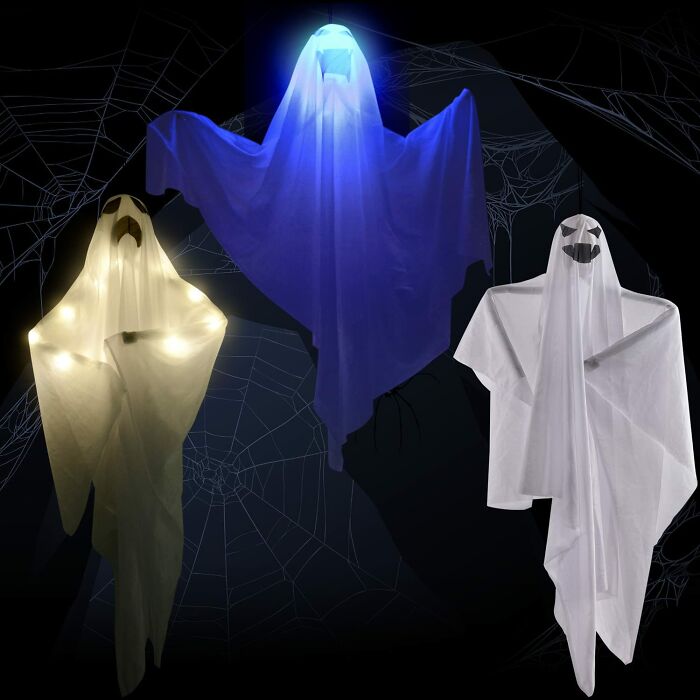 Halloween Light Up Hanging Ghosts