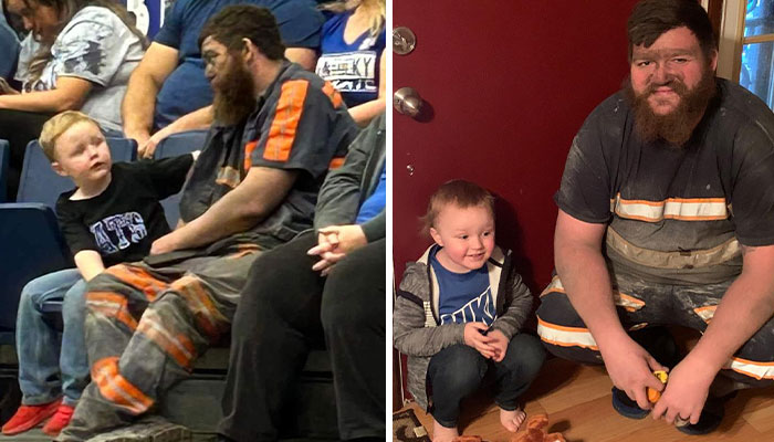 Miner Goes Viral For Rushing To Take His 3-Year-Old Son To His First Basketball Game While Covered In Coal Dust