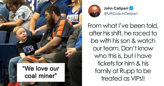 Miner Goes Viral For Rushing To Take His 3-Year-Old Son To His First Basketball Game While Covered In Coal Dust